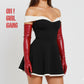 Burgundy Matte Faux Leather Opera Gloves
