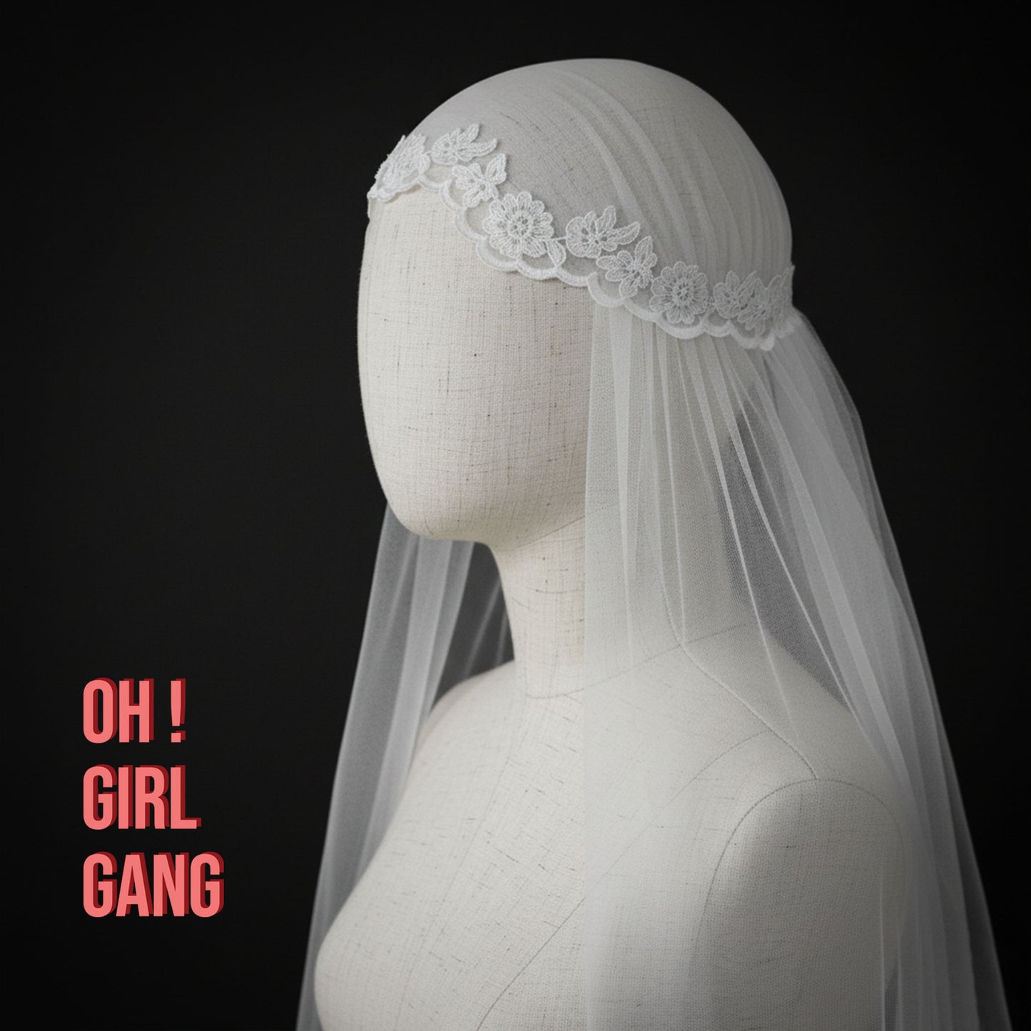 Lace Edge Bridal Juliet Cap Veil, 1920's style Classic Veil