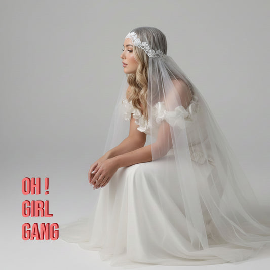 Lace Edge Bridal Juliet Cap Veil, 1920's style Classic Veil