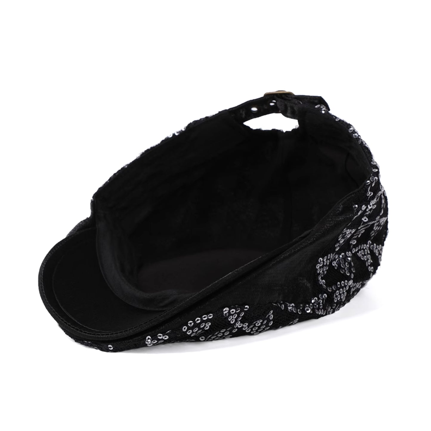 Shiny Pattern Sequin Flat Cap