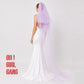 Soft, flowing, and effortlessly elegant, this cathedral veil adds beautiful movement to every step. Whether you choose classic ivory or a romantic pastel shade like lilac, light pink, or light blue, this veil is designed to make your bridal look truly unforgettable. 3 meter cathedral length 3 layers long veils