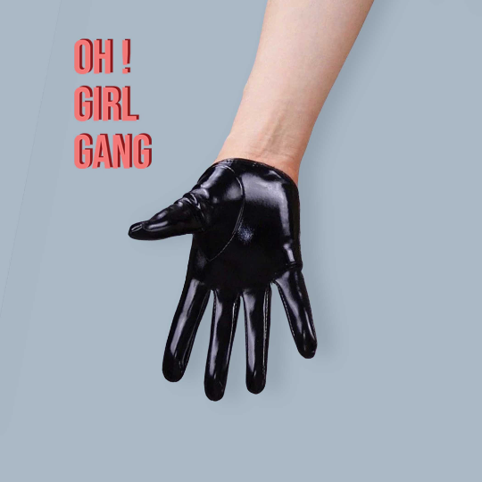 Black 13cm Ultrashort Faux Patent Synthetic Leather Half Palm Gloves, 7 colors - pointed latex gloves, Festival, Party evening grown gloves