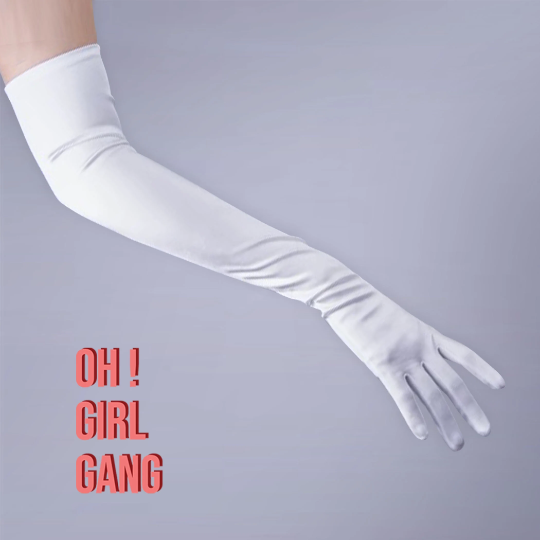 Black Classic Opera Gloves, Silk Satin Bridal gloves (58cm,38cm)
