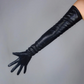 Black Opera leather Gloves, White, Red Shiny Matt Black leather Gloves, Party costume,Raves Party,Stage performer, Futuristic fashion gloves