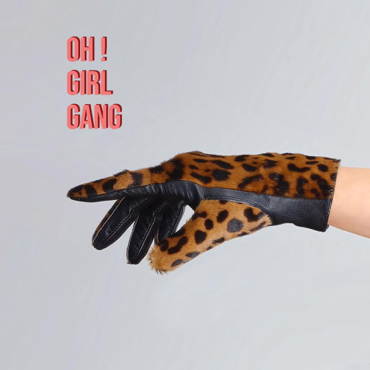 Leopard Print GENUINE LEATHER short gloves ( zebra print, white) Fine quality touch screen leather gloves (25 cm) Winter gloves