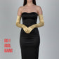 Gold Satin 1920s Opera Gloves 70cm Long