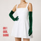 Dark Green Opera Velvet Gloves (60cm)
