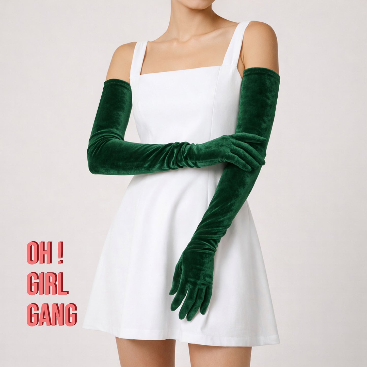 Dark Green Velvet Opera Gloves: 70cm Evening Costume Gloves, Drag Prom Stage - Buy in Bundle | Choose Any Colors for Each Pair