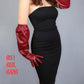 Unisex Fashionable Gloves. White / Black Leather (50cm) brown