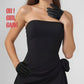 Half Palm Genuine Leather Black Short Gloves