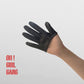 Half Palm Genuine Leather Black Short Gloves