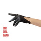 Elegant Black Satin Short Gloves (19cm)