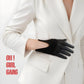 Elegant Black Satin Short Gloves (19cm)