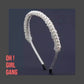 Bridal, evening Pearl, Beaded Headband