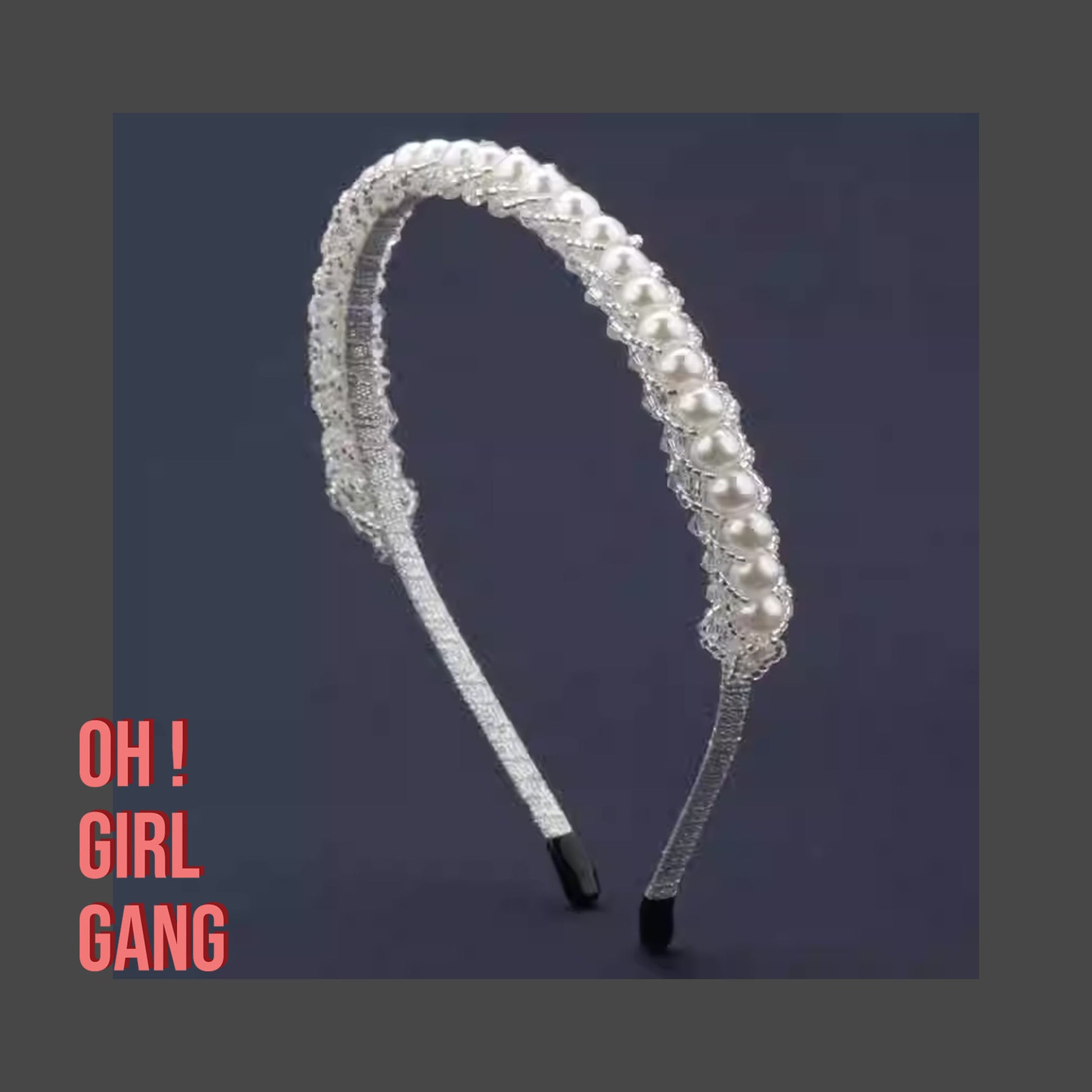 Bridal, evening Pearl, Beaded Headband