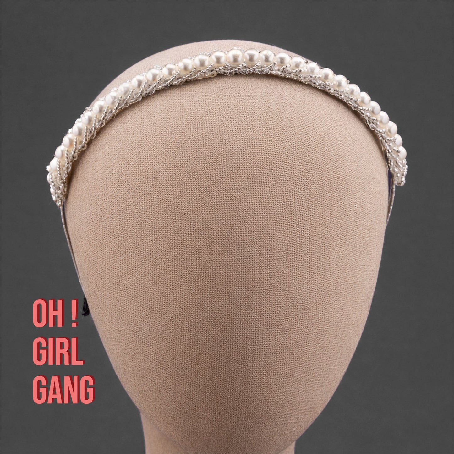 Bridal, evening Pearl, Beaded Headband