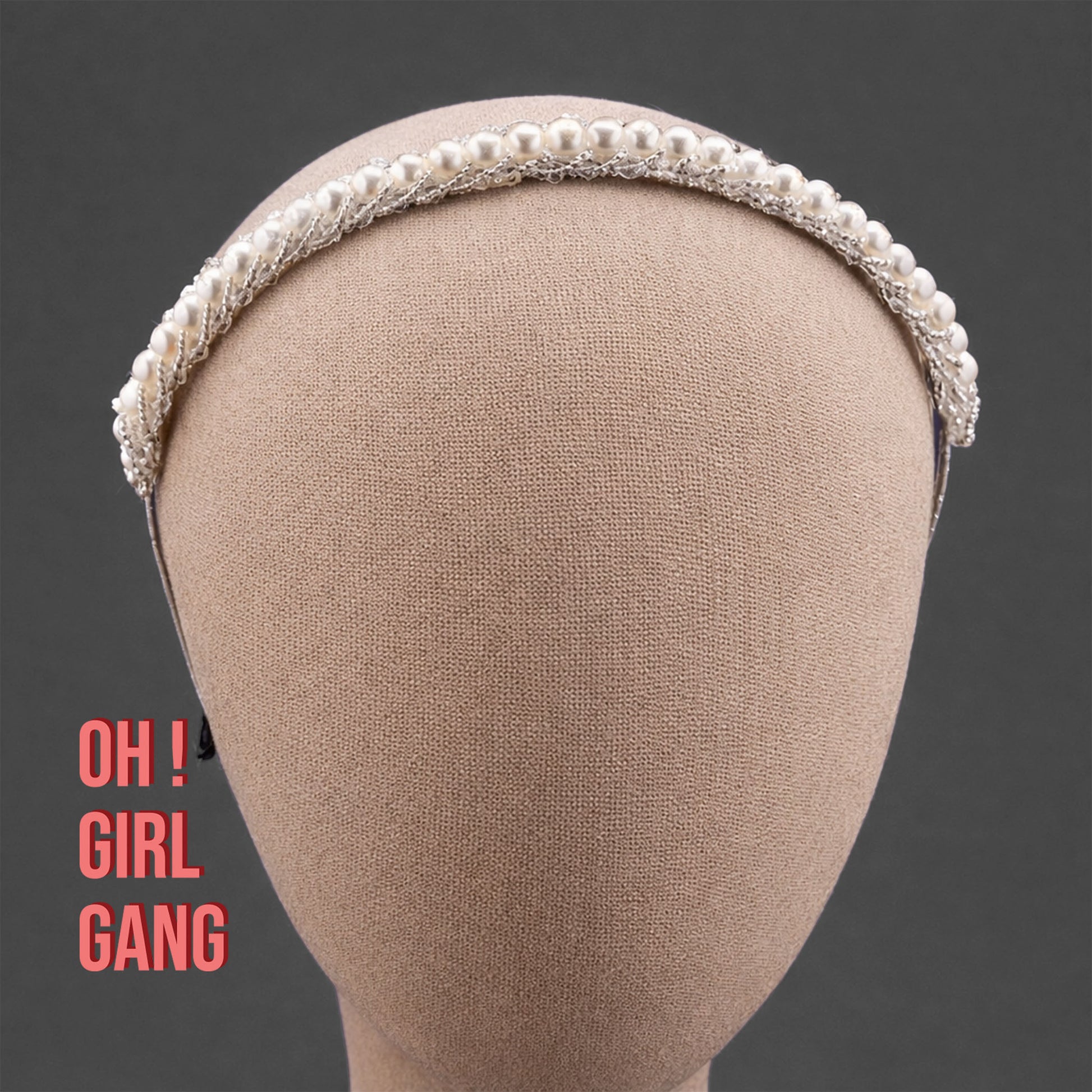 Bridal, evening Pearl, Beaded Headband