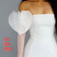 Heart Ruffle Tulle Opera Gloves: Bachelorette Party Bridal Gloves, Black, White, Red