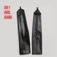 Sleek black fingerless long gloves made from genuine goat leather. Designed with a pointed hand shape and middle-finger loop, available in 30cm, 40cm, and 50cm lengths with sizes S–XXL. Finished with a thin lining for a smooth, comfortable fit.