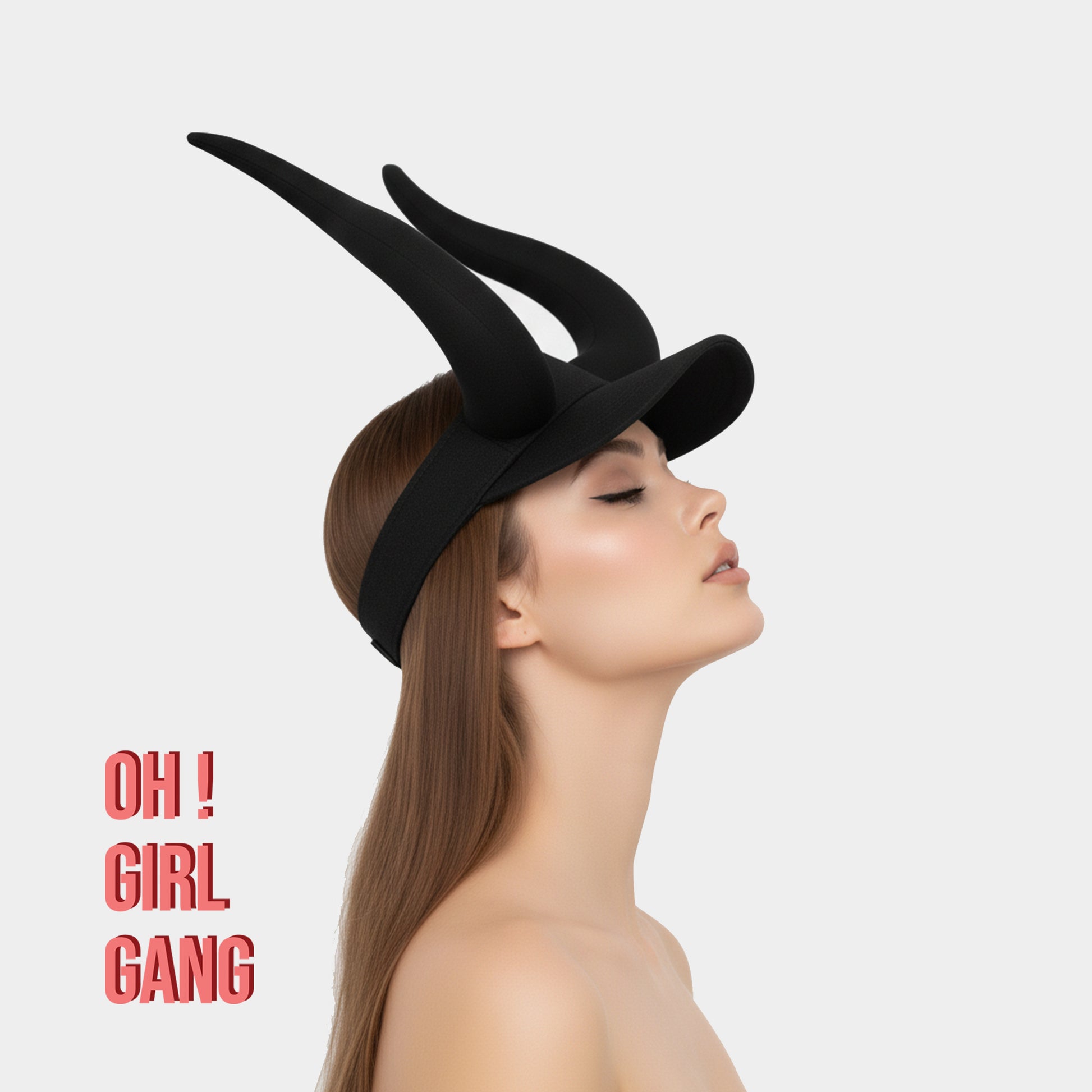 Black Horn Cap – Statement Fantasy Streetwear