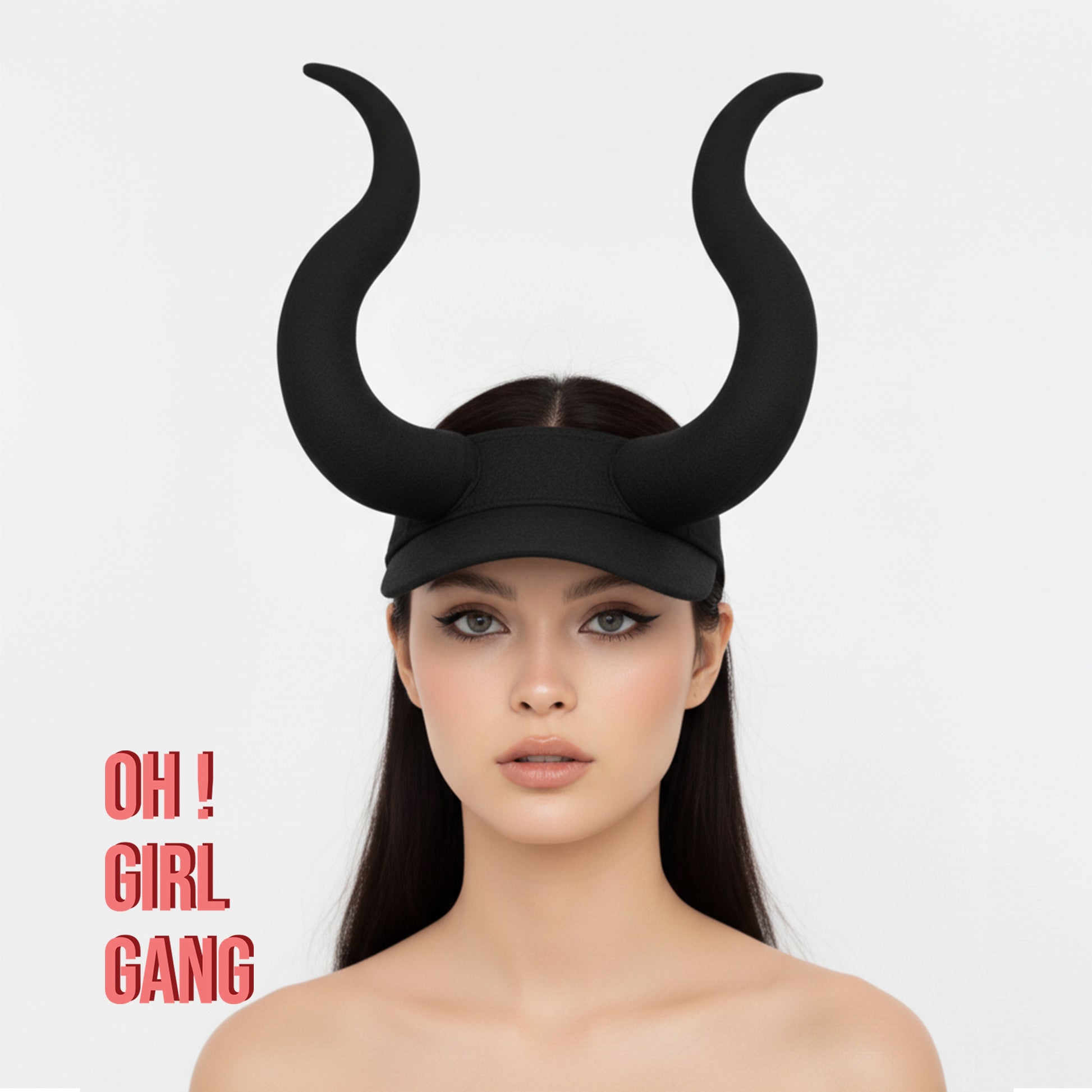 Black Horn Cap – Statement Fantasy Streetwear