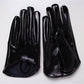 13cm Ultrashort Patent Leather Half Palm Gloves. Oh Girl Gang Gloves