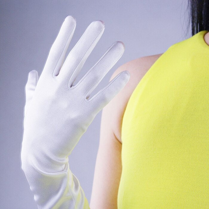 Premium quality. 1920's classic style opera gloves are made of smooth & stretchy satin fabric. Bridal gloves, evening gown gloves, party gloves. Oh Girl Gang Gloves