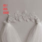 Hand-Beaded Vintage Lace Bridal Veil | Short Cap Veil