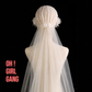 Lace Juliet Cap Veil – 1920s Pearl & Rose Bridal Headpiece | 175cm Floor-Length Veil