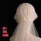 Lace Juliet Cap Veil – 1920s Pearl & Rose Bridal Headpiece | 175cm Floor-Length Veil