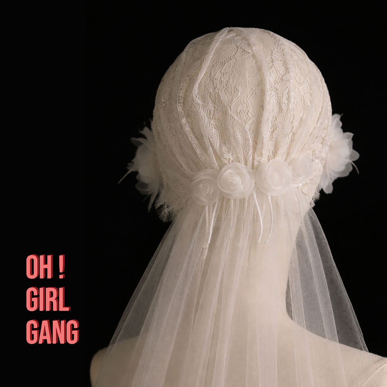 Lace Juliet Cap Veil – 1920s Pearl & Rose Bridal Headpiece | 175cm Floor-Length Veil