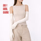 Latex PU Long Gloves (70cm) Beige