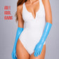 Blue Latex PU Long Gloves (40cm)