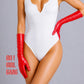 Red Latex PU short gloves
