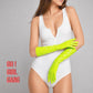 Neon Green Latex PU Long Gloves (40cm)