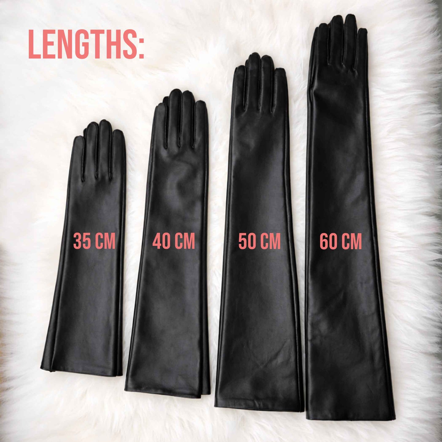 Genuine Leather Opera Gloves for Men & Women with Sizes 