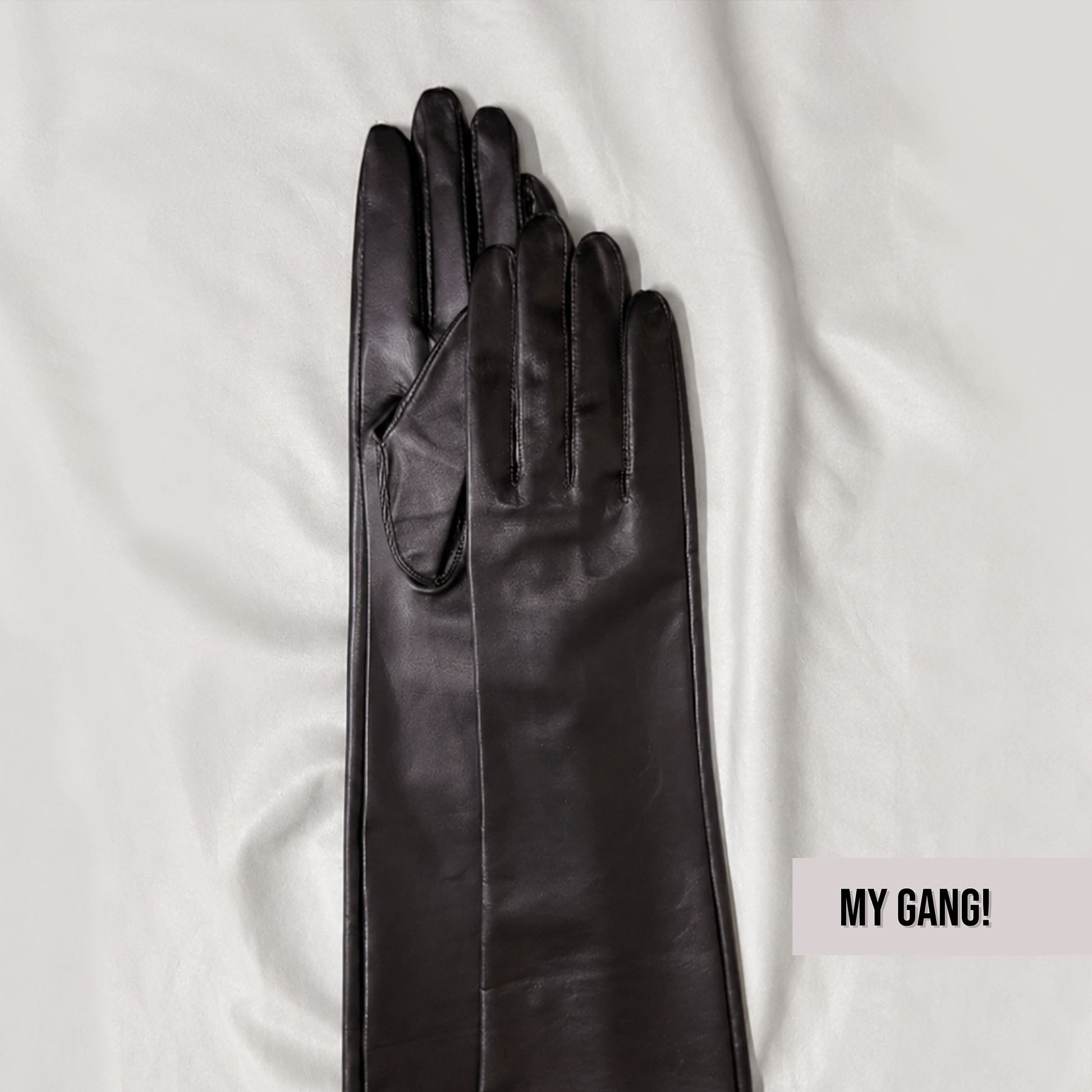Men’s Genuine Leather Gloves, Custom Long Leather Gloves, Touchscreen Gloves, Thin Lining, Sizes S–XL, 35cm–80cm Lengths