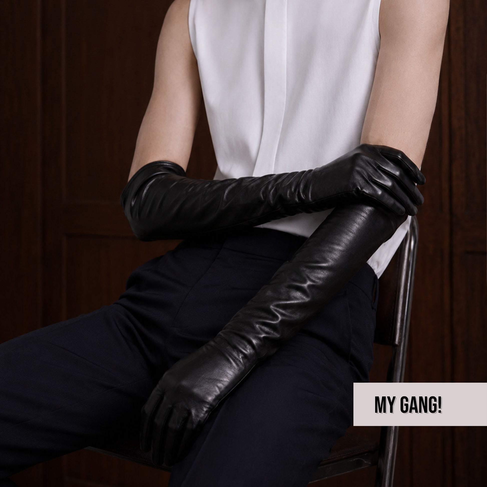 Men’s Genuine Leather Gloves, Custom Long Leather Gloves, Touchscreen Gloves, Thin Lining, Sizes S–XL, 35cm–80cm Lengths