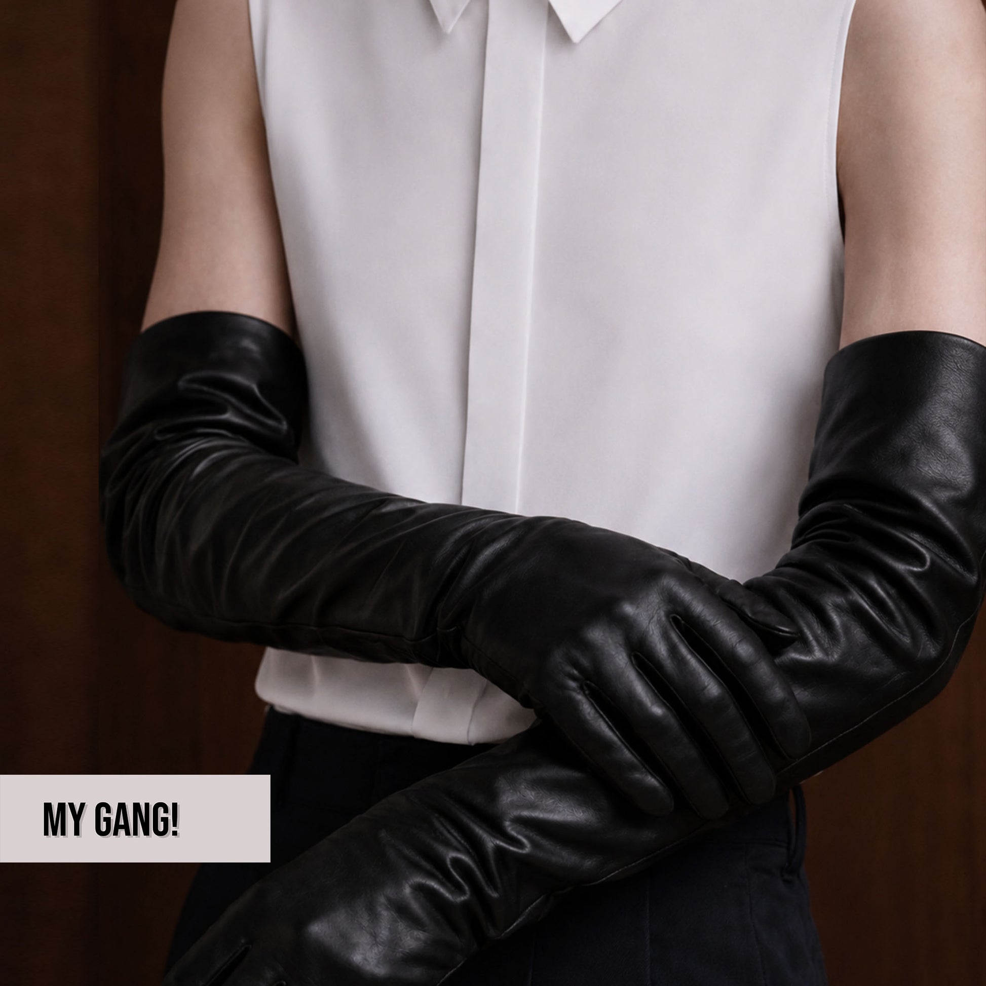 Men’s Genuine Leather Gloves, Custom Long Leather Gloves, Touchscreen Gloves, Thin Lining, Sizes S–XL, 35cm–80cm Lengths
