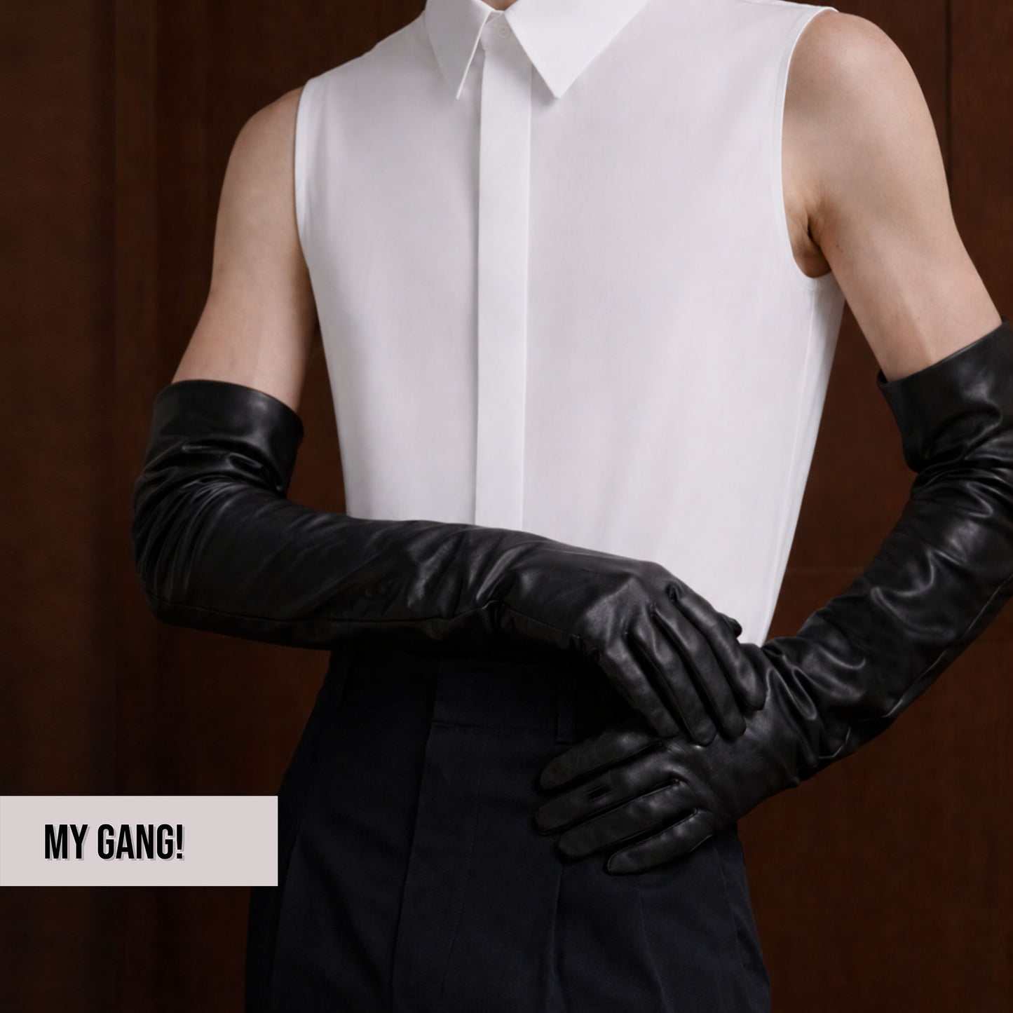 Men’s Genuine Leather Gloves, Custom Long Leather Gloves, Touchscreen Gloves, Thin Lining, Sizes S–XL, 35cm–80cm Lengths