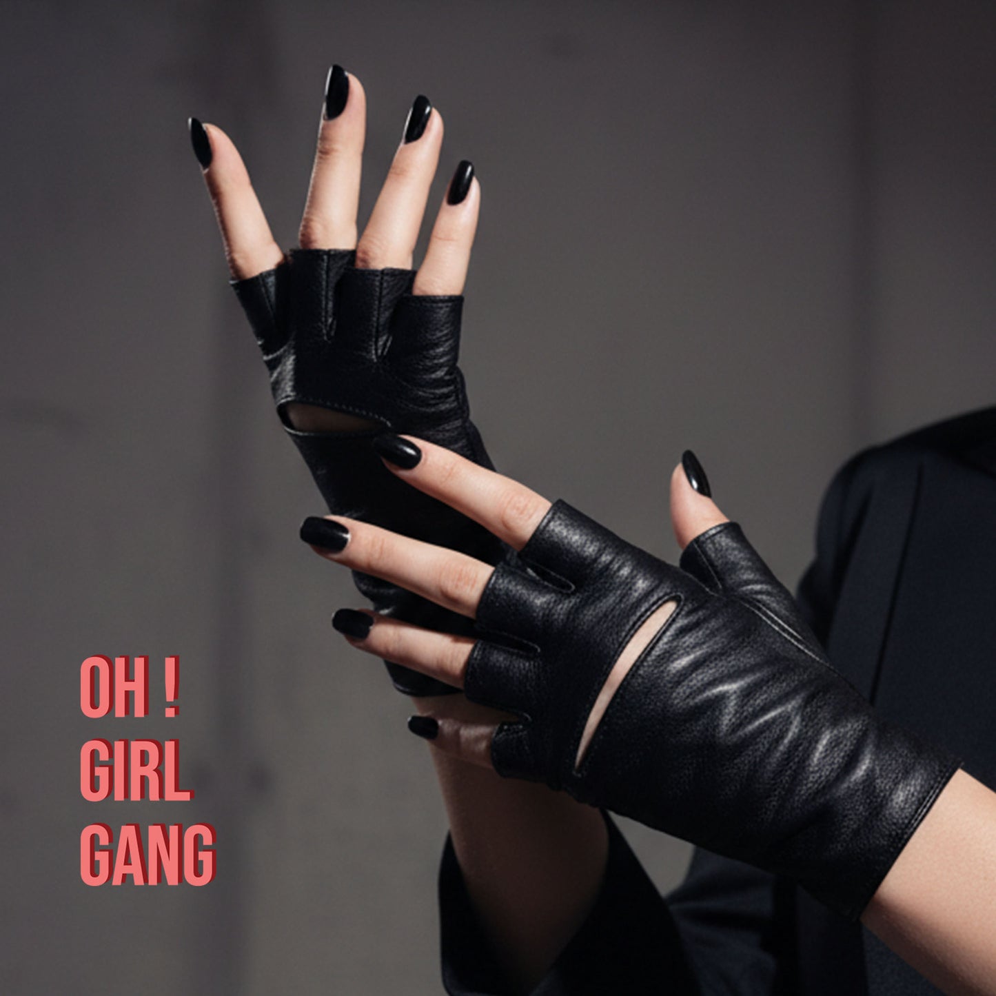 Half Fingers GENUINE LEATHER short gloves