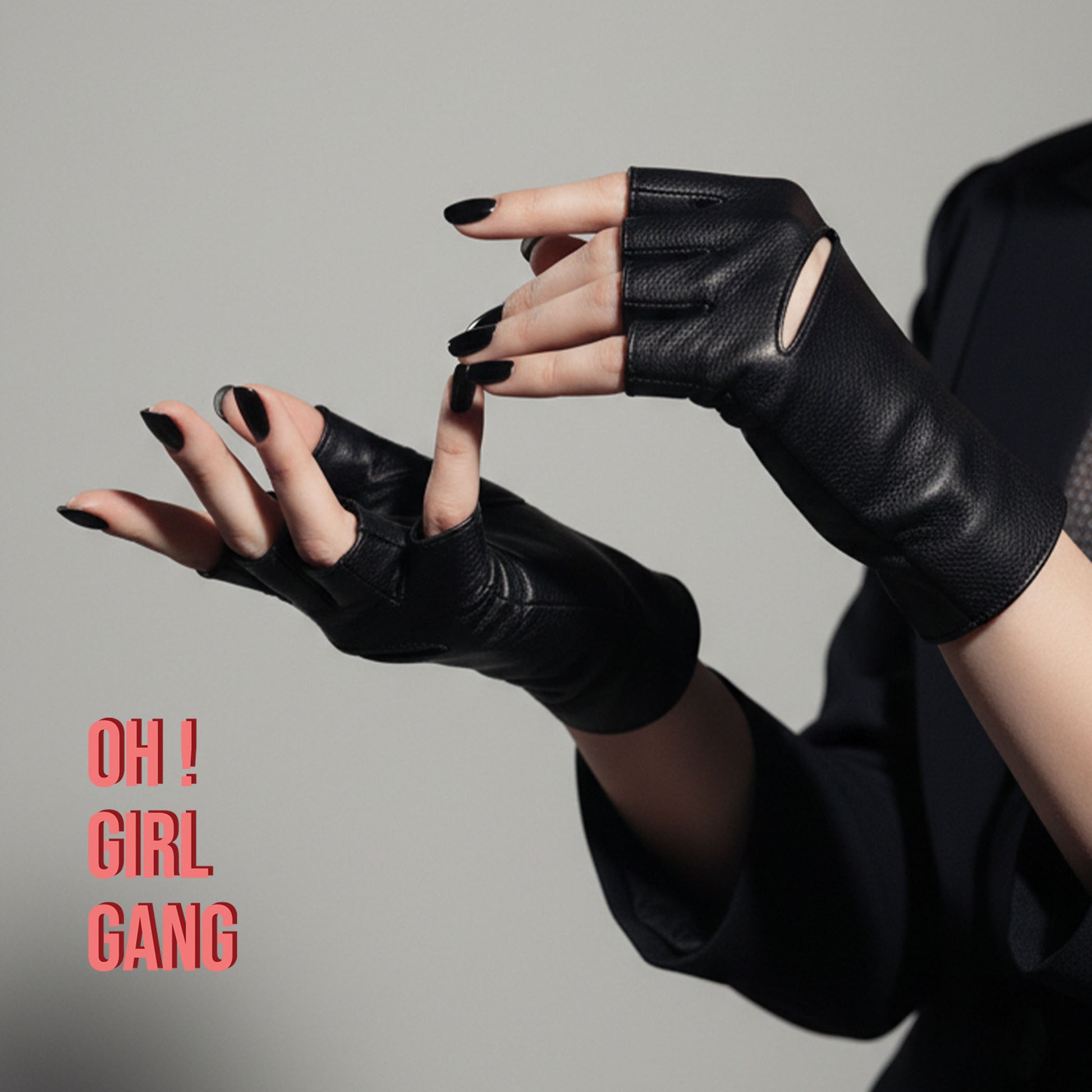 Half Fingers GENUINE LEATHER short gloves