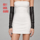 Genuine Leather Long Arm Sleeves – Fingerless Leather Gloves