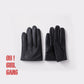 Black Genuine Leather Ultra Short Gloves – Half-Palm Accessory for Parties, festivals & Editorial Looks