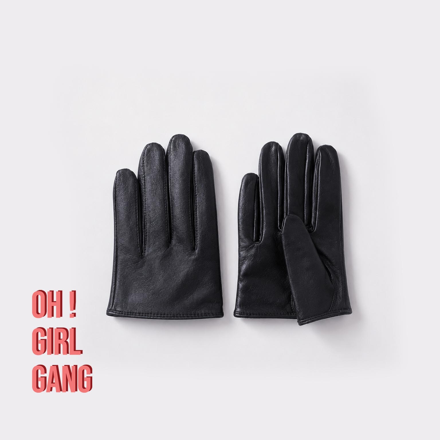Black Genuine Leather Ultra Short Gloves – Half-Palm Accessory for Parties, festivals & Editorial Looks