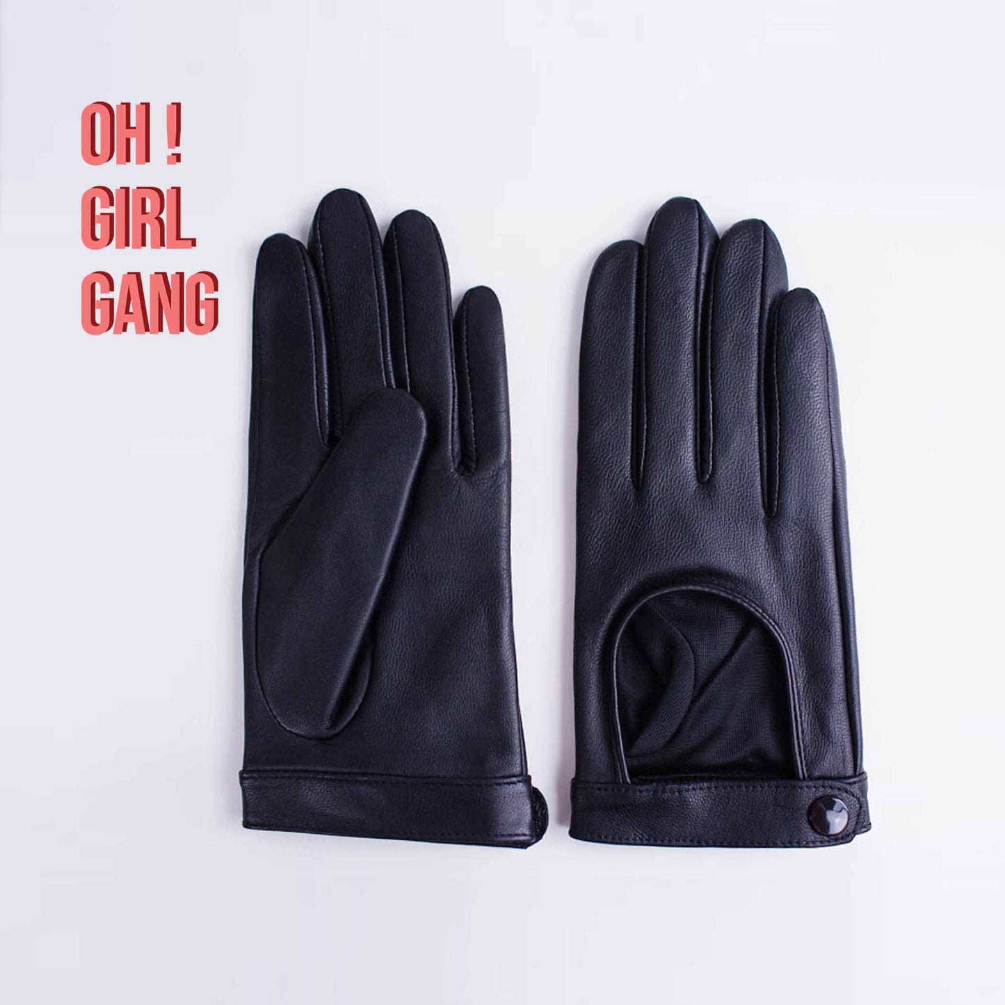Leopard Print GENUINE LEATHER biker gloves with button ( Zebra print, Black, Brown Leather) Fine quality touch screen leather gloves. Driver