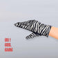 Leopard Print GENUINE LEATHER short gloves ( zebra print, white) Fine quality touch screen leather gloves (25 cm) Winter gloves