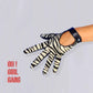 Leopard Print GENUINE LEATHER biker gloves with button ( Zebra print, Black, Brown Leather) Fine quality touch screen leather gloves. Driver