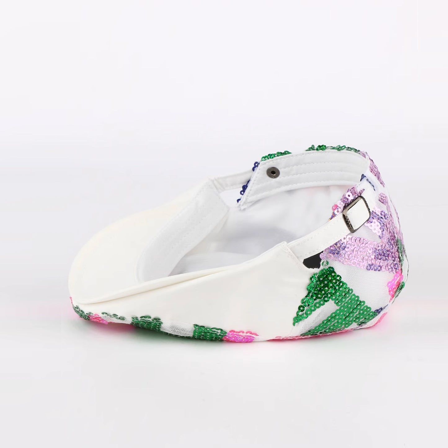 Sequin Alphabet Patchwork Colorful Letters Flat Cap