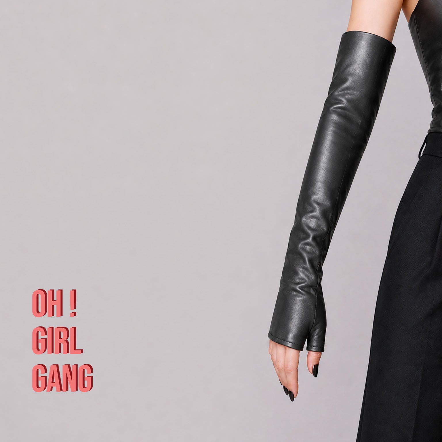 Genuine Leather Half Finger Mid-Length & Long Gloves - Sizes S–XXL